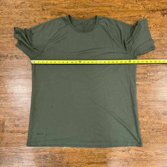 BYLT Premium Basics Green Crewneck Casual Essential Short Sleeve T Shirt Men 2XL - Picture 7 of 7